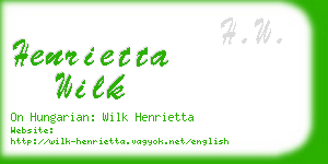 henrietta wilk business card